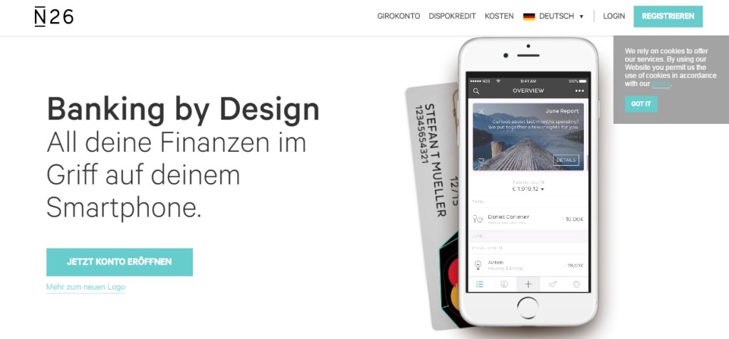 Number26 erhält Banklizenz -und heisst nun N26