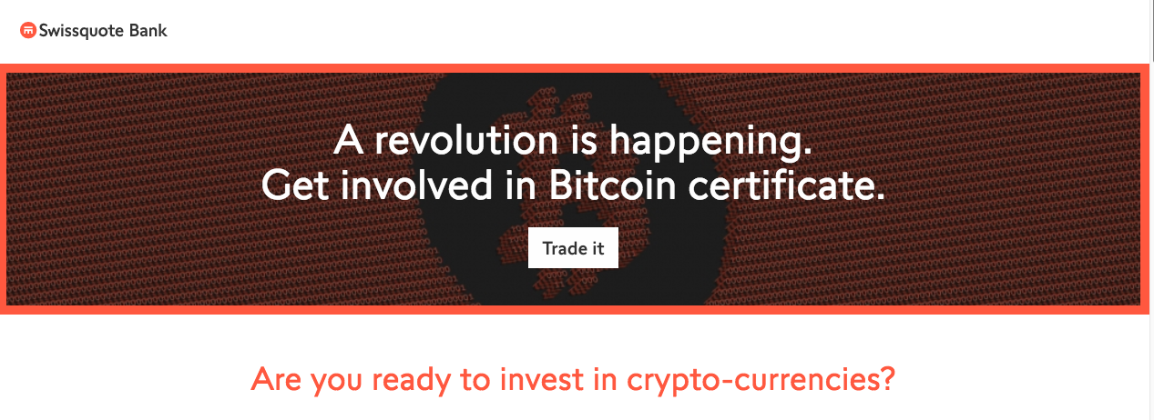 Swissquote Launches First Actively Managed Bitcoin Certificate Traded on SIX Swiss Exchange
