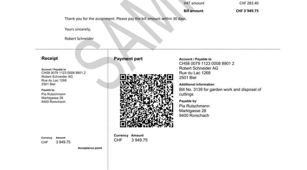 How a Swiss QR-Bill Looks Like