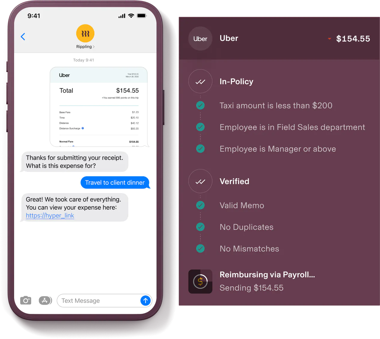 Rippling expense management platform, Source: Rippling