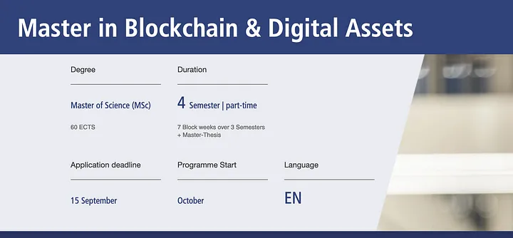 Master in blockchain
