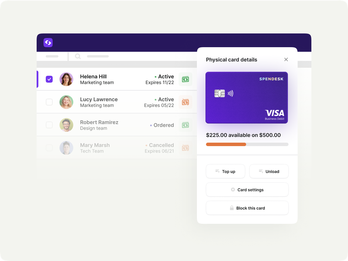 Spendesk mockup, Source: Spendesk