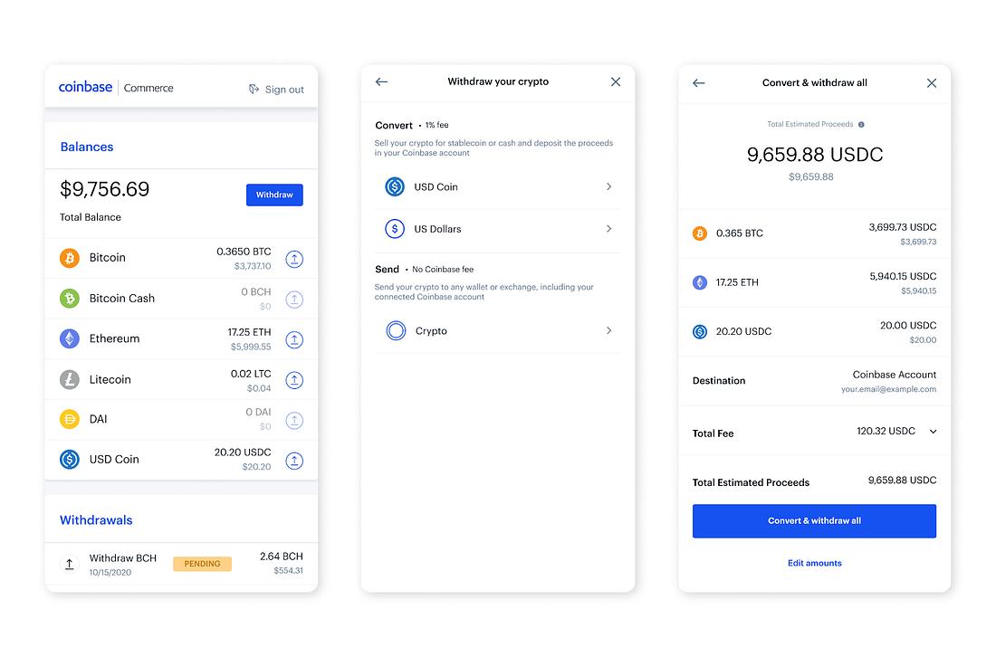 Coinbase commerce, Source: Coinbase