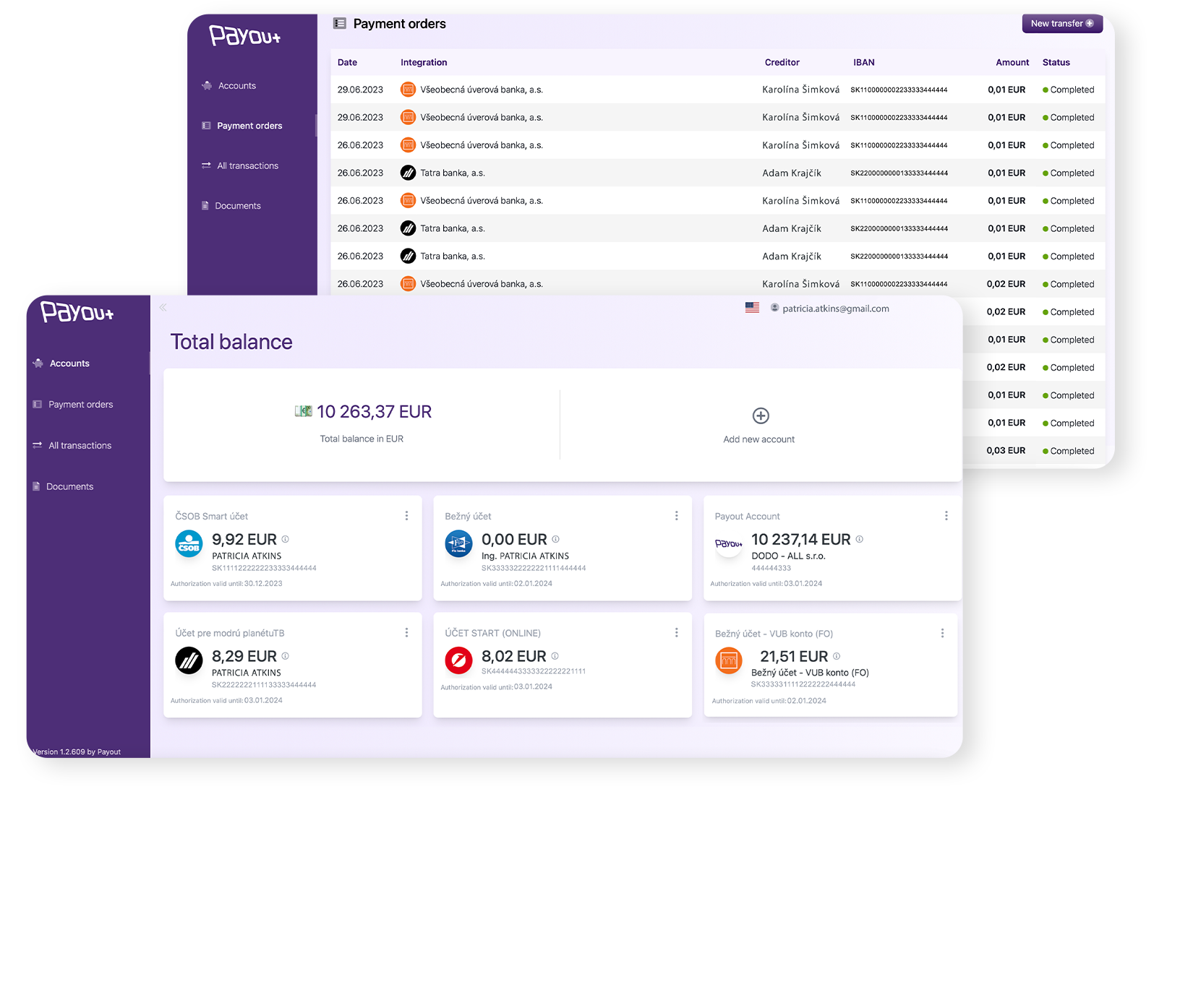 Payout mockup, Source: Payout