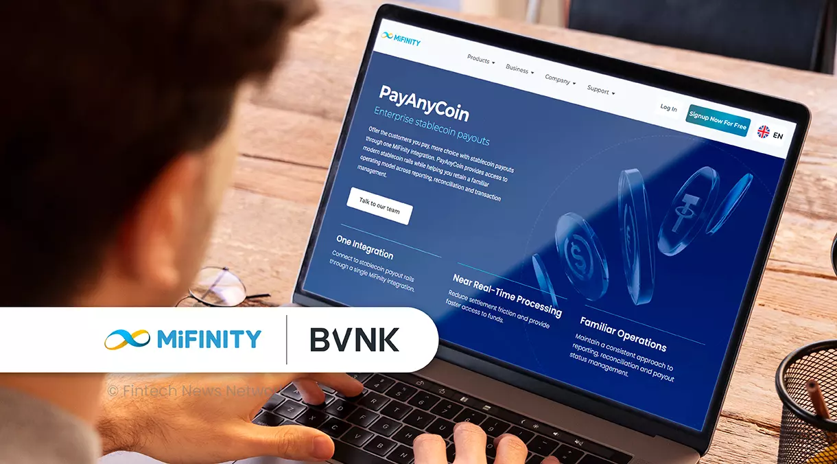 MiFinity Launches Stablecoin Payout Service with BVNK Infrastructure
